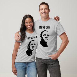 Barack Obama: YES WE CAN. Long sleeve T-Shirt