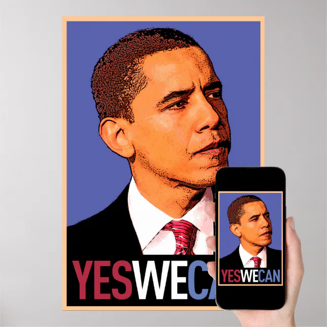 Barack Obama Yes We Can poster Zazzle