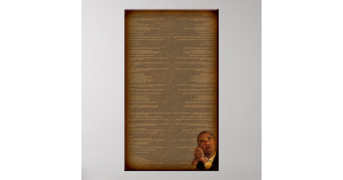 Barack Obama's Acceptance Speech Poster | Zazzle