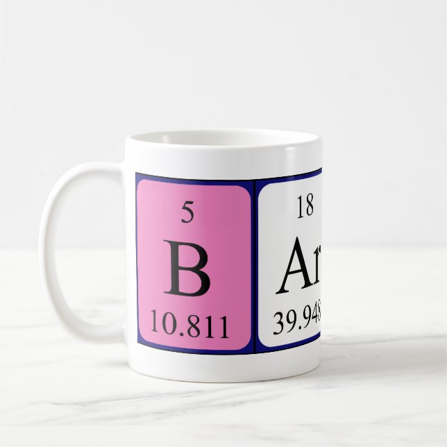 Barack periodic table name mug (Left)
