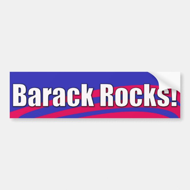 Barack Rocks! Bumper Sticker (Front)