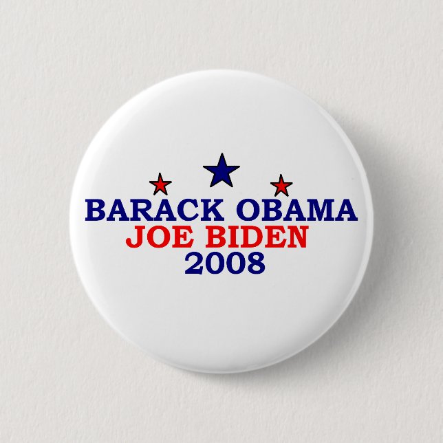 Barack Stars Pinback Button (Front)