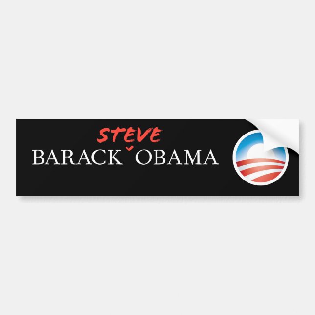 Barack Steve Obama Bumper Sticker (Front)