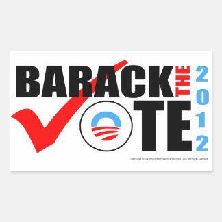 Barack The Vote Sticker with Vertical Year
