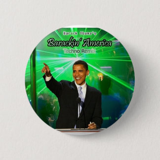 barackin' america pinback button