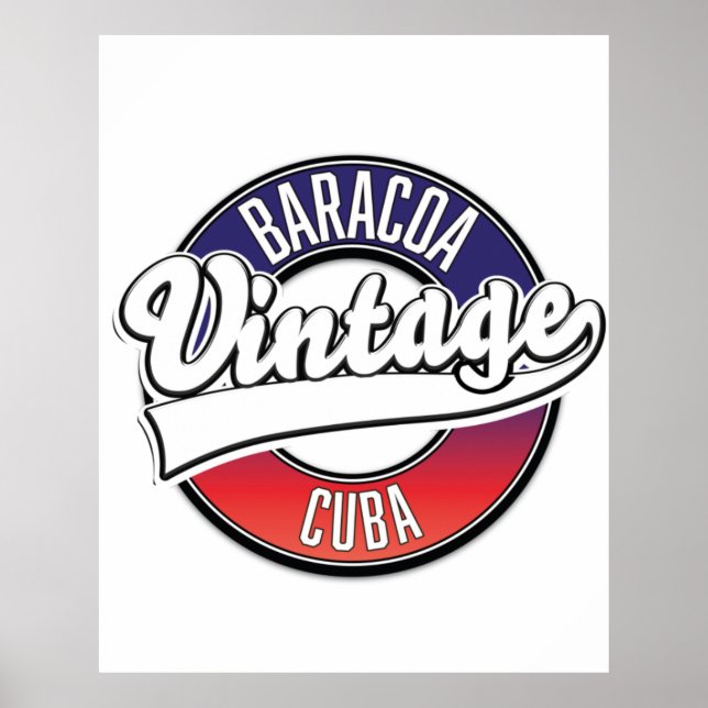 Baracoa cuba vintage logo poster (Front)