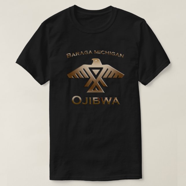 Baraga Michigan Ojibwe Native American Mens T-Shirt (Design Front)
