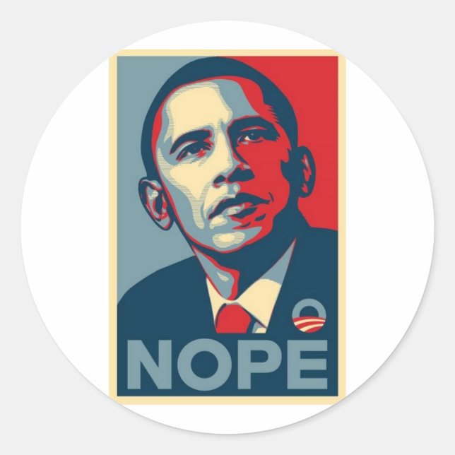 Barak NOPE Classic Round Sticker (Front)