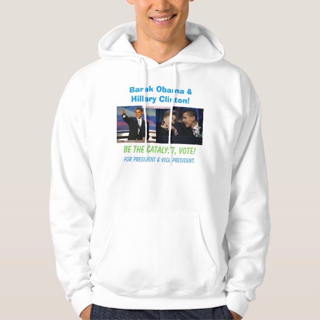 Barak Obama and Hillary Clinton Hoodie (Front)