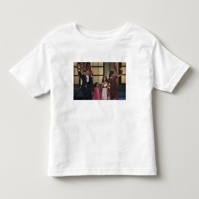 Barak Obama family wave at the last night of Toddler T-shirt (Front)