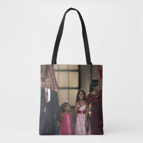 Barak Obama family wave Tote Bag