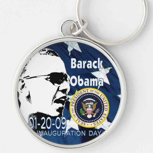 Barak Obama Inauguration Day Keychain (Front)