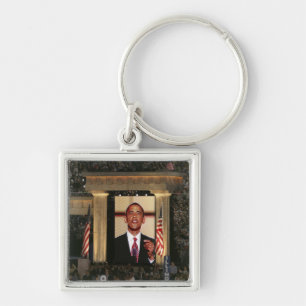 Barak Obama speaks at the last night of the Keychain