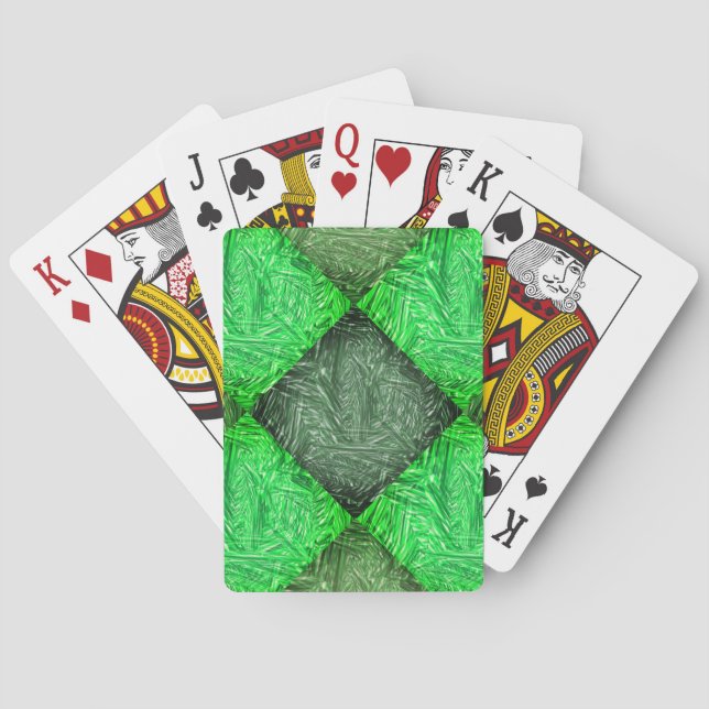 Baralho verde falsa grama ou folhas de coqueiro poker cards (Back)