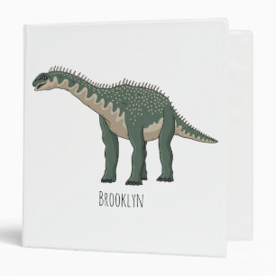 Barapasaurus cartoon illustration  3 ring binder
