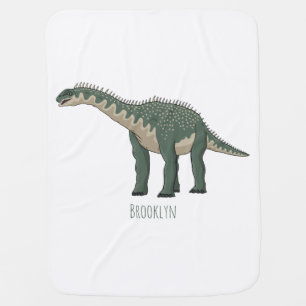 Barapasaurus cartoon illustration baby blanket