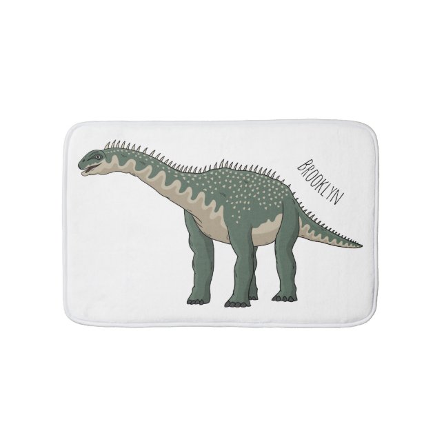 Barapasaurus cartoon illustration  bath mat (Front)