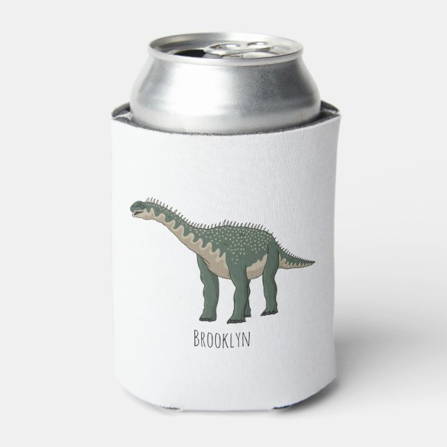 Barapasaurus cartoon illustration  can cooler (Can Front)