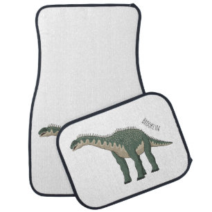 Barapasaurus cartoon illustration car floor mat