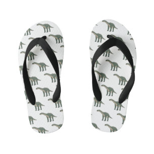 Barapasaurus cartoon illustration  kid's flip flops