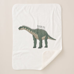 Barapasaurus cartoon illustration sherpa blanket