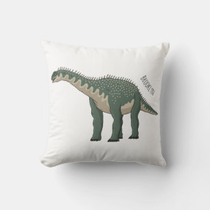 Barapasaurus cartoon illustration  throw pillow