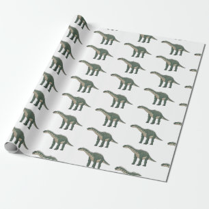 Barapasaurus cartoon illustration wrapping paper