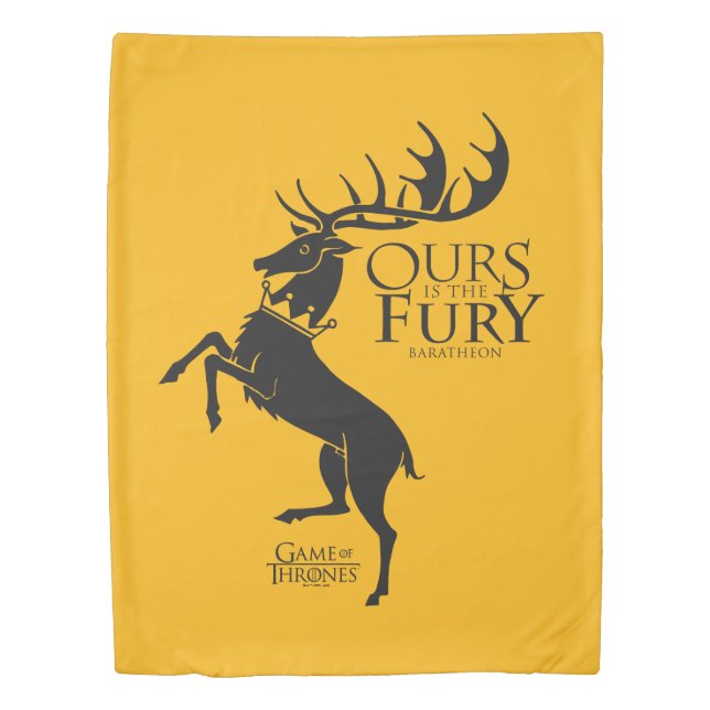 Baratheon Sigil - Ours is the Fury Duvet Cover (Front)