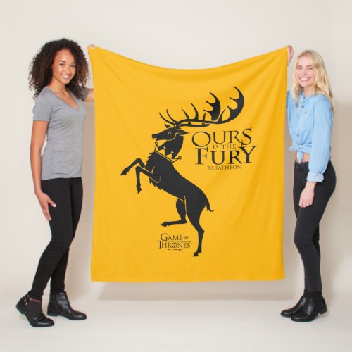 Baratheon Sigil _ Ours is the Fury Fleece Blanket
