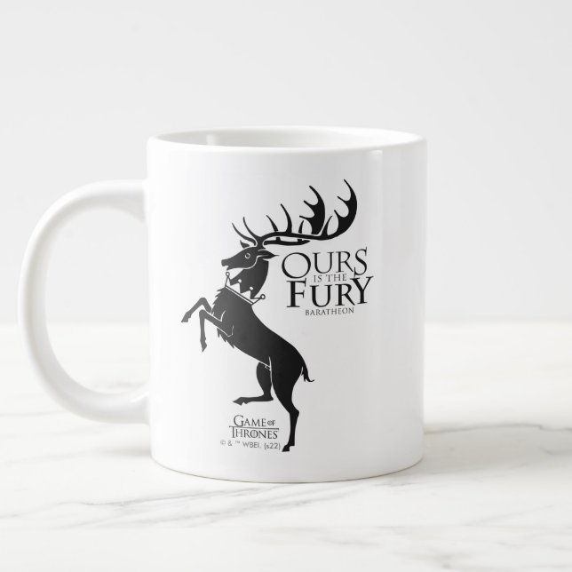 Baratheon Sigil - Ours is the Fury Giant Coffee Mug (Left)