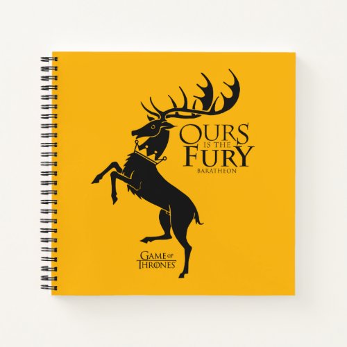 Baratheon Sigil _ Ours is the Fury Notebook