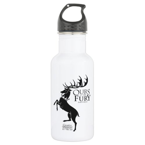 Baratheon Sigil _ Ours is the Fury Stainless Steel Water Bottle