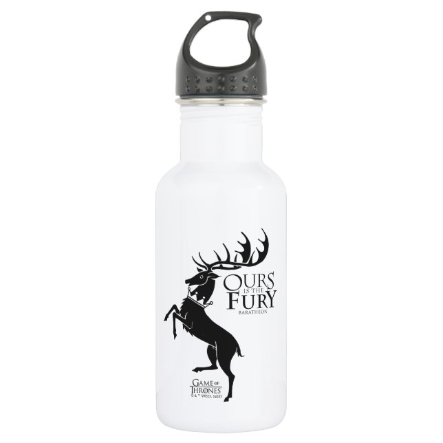 Baratheon Sigil - Ours is the Fury Stainless Steel Water Bottle (Front)