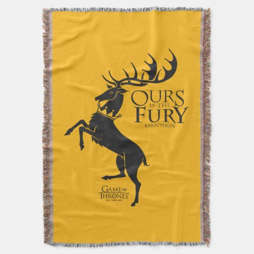 Baratheon Sigil _ Ours is the Fury Throw Blanket