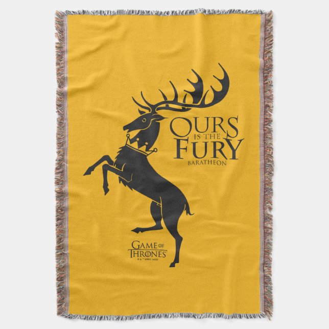 Baratheon Sigil - Ours is the Fury Throw Blanket (Front Vertical)