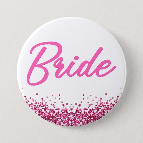 BARB Pink Malibu Doll Themed Bride Bachelorette Button