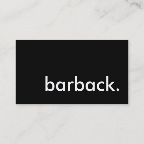 barback business card