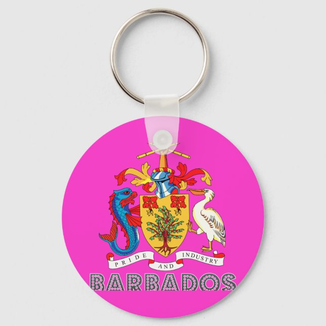 Barbadian Emblem Keychain (Front)