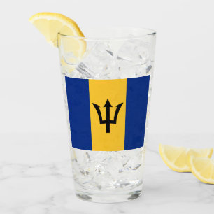 Barbadian Flag (Barbados) (Bajan) Glass