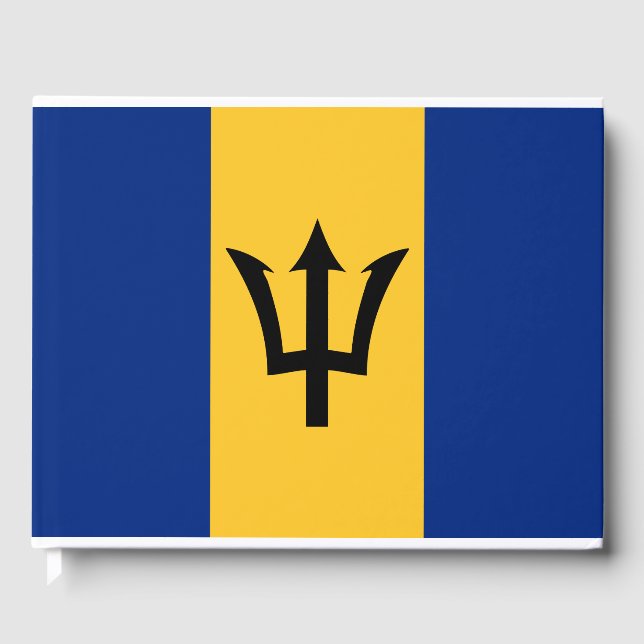 Barbadian Flag (Barbados) (Bajan) Guest Book (Front)