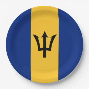 Barbadian Flag (Barbados) (Bajan) Paper Plates