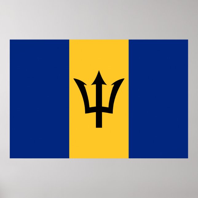 Barbadian Flag (Barbados) (Bajan) Poster (Front)