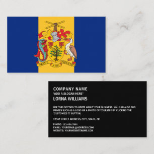 Barbadian Flag & Coat of Arms, Flag of Barbados Business Card