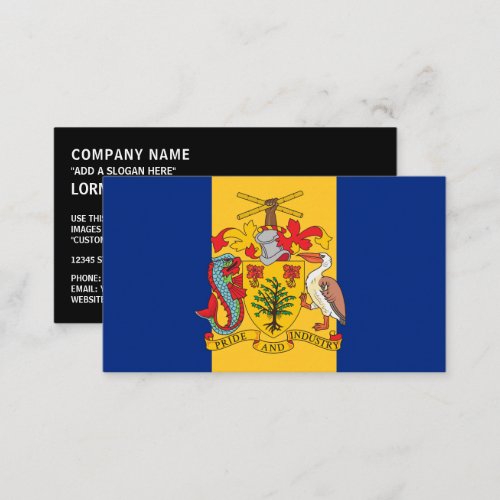 Barbadian Flag  Coat of Arms Flag of Barbados Business Card