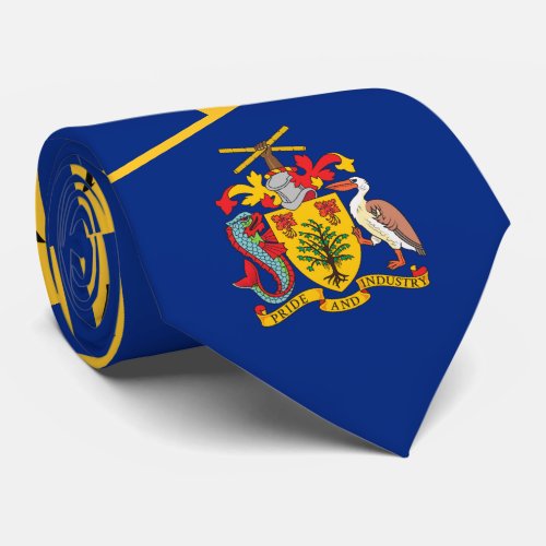 Barbadian Flag  Coat of Arms Flag of Barbados Neck Tie