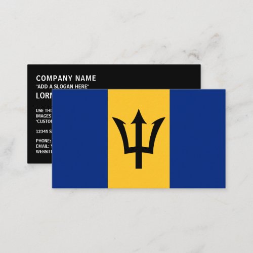 Barbadian Flag Flag of Barbados Business Card