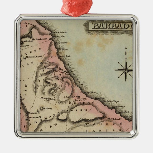 Barbadoes 2 metal ornament (Front)