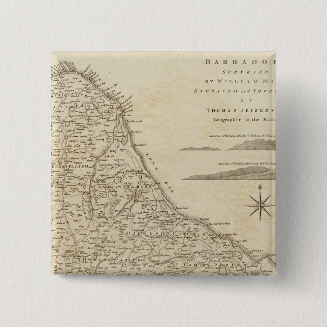 Barbadoes Pinback Button (Front)