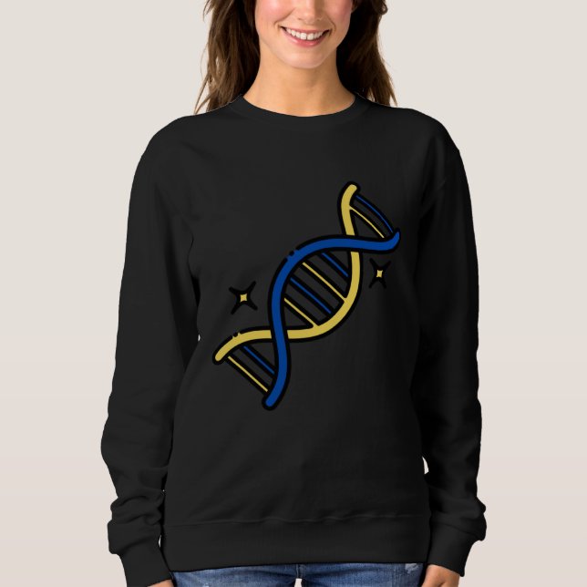 Barbados Bajan Flag DNA Roots Heritage Caribbean Sweatshirt (Front)