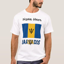 Barbados Barbadian Baja Flag Personalized Name 